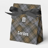 Clan Gordon Crest over Weathered Tartan Vor Box Bedankdoosjes (Voorkant Zijde)