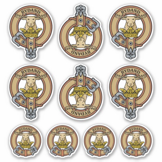 Clan Gordon Crest Sticker Set (Voorkant)