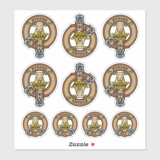 Clan Gordon Crest Sticker Set (Vel)