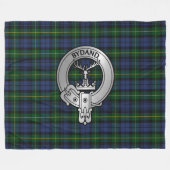 Clan Gordon Crest & Tartan Fleece Blanket (Voorkant (Horizontaal))