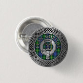 Clan Gordon Crest & Tartan Knot Button (Voorkant /achterkant)