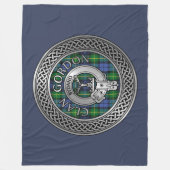 Clan Gordon Crest & Tartan Knot Fleece Blanket Deken (Voorkant)