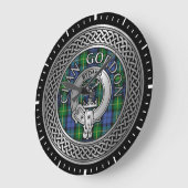 Clan Gordon Crest & Tartan Knot Large Clock Grote Klok (Hoek)