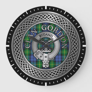 Clan Gordon Crest & Tartan Knot Large Clock Grote Klok