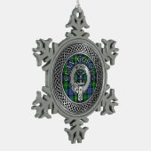 Clan Gordon Crest & Tartan Knot Tin Sneeuwvlok Ornament (Links)