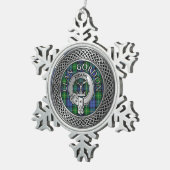 Clan Gordon Crest & Tartan Knot Tin Sneeuwvlok Ornament (Rechts)
