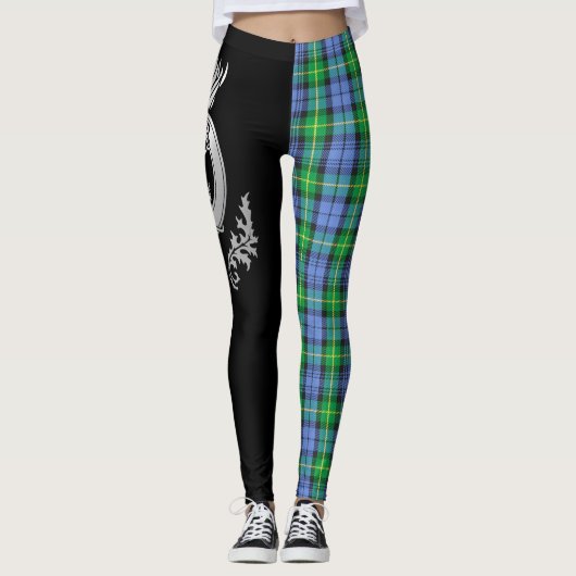 Clan Gordon Crest & Tartan Leggings (Voorkant)
