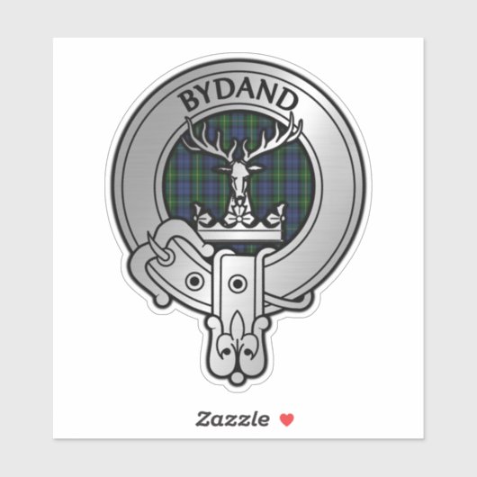 Clan Gordon Crest & Tartan Sticker (Vel)