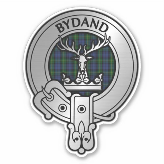 Clan Gordon Crest & Tartan Sticker (Voorkant)