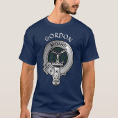 Clan Gordon Crest & Tartan T-shirt (Voorkant)
