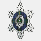 Clan Gordon Crest & Tartan Tin Sneeuwvlok Ornament (Rechts)