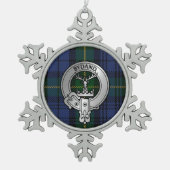 Clan Gordon Crest & Tartan Tin Sneeuwvlok Ornament (Voorkant)