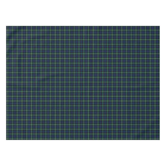 Clan Gordon Donkerblauw en Groen Schots Tartan Tafelkleed (Voorkant (Horizontaal))