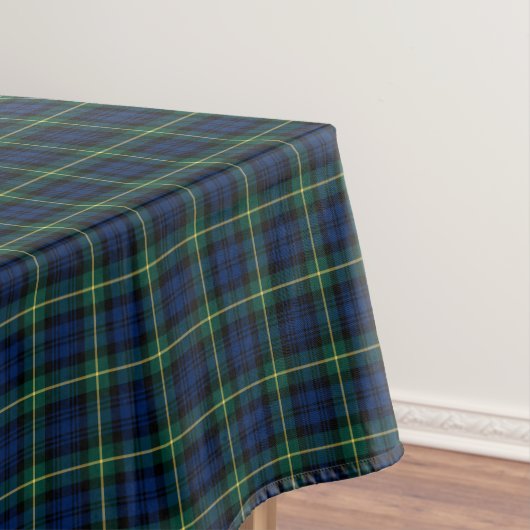 Clan Gordon Donkerblauw en Groen Schots Tartan Tafelkleed (Voorbeeld)