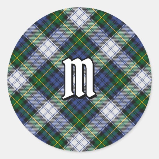 Clan Gordon Dress Classic Round Sticker (Voorkant)