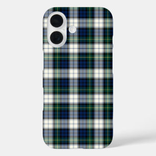 Clan Gordon Dress Tartan Blue en White Pset iPhone 16 Hoesje