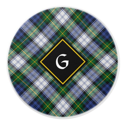 Clan Gordon Dress Tartan Ceramic Knob Keramische Knop (Voorkant)