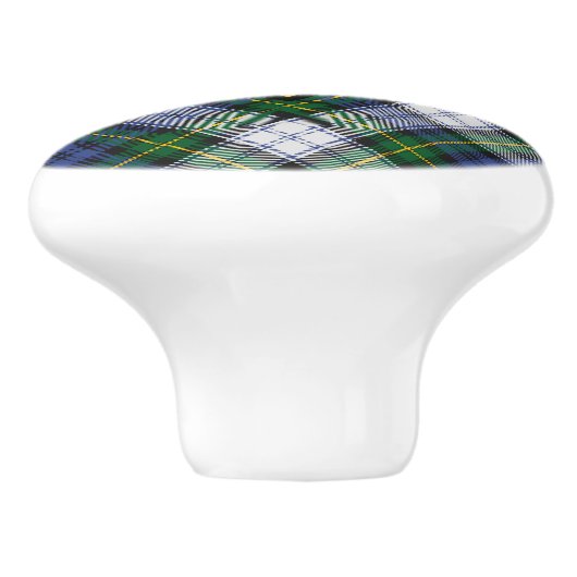 Clan Gordon Dress Tartan Ceramic Knob Keramische Knop (Zijkant)
