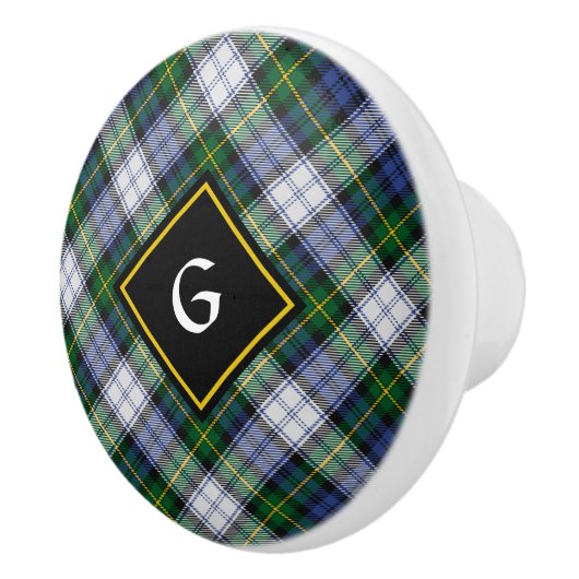 Clan Gordon Dress Tartan Ceramic Knob Keramische Knop (Rechts)