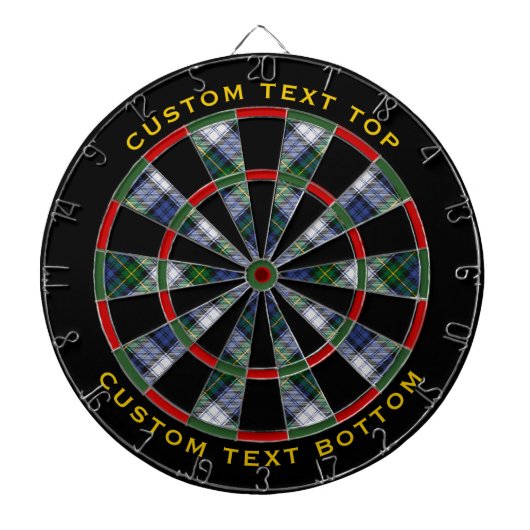 Clan Gordon Dress Tartan Dart Board Dartbord (Voorkant)