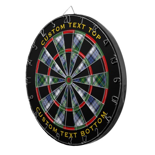 Clan Gordon Dress Tartan Dart Board Dartbord (Voorkant Rechts)
