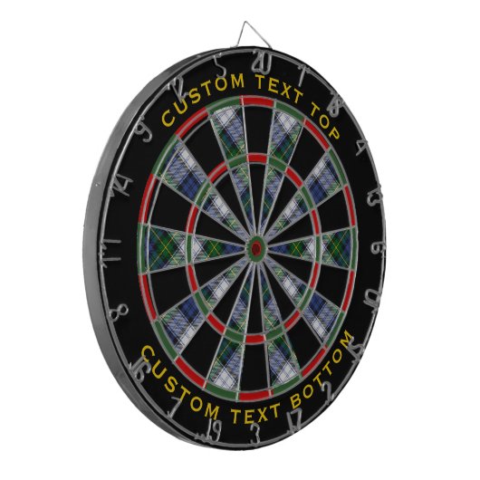 Clan Gordon Dress Tartan Dart Board Dartbord (Voorkant Links)