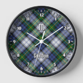 Clan Gordon Dress Tartan Large Clock (Voorkant)