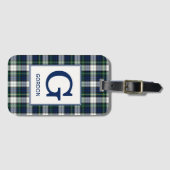 Clan Gordon Dress Tartan Monogrammed Bagagelabel (Voorkant (horizontaal))