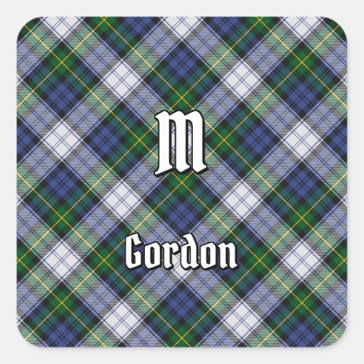 Clan Gordon Dress Tartan Square Sticker (Voorkant)