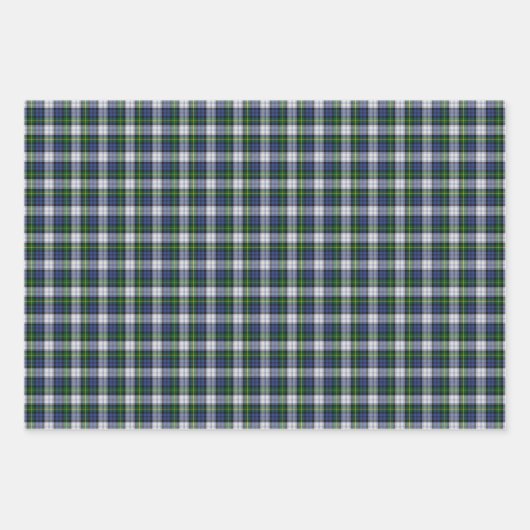 Clan Gordon Dress Tartan Wrapping Paper Sheets (Voorkant)