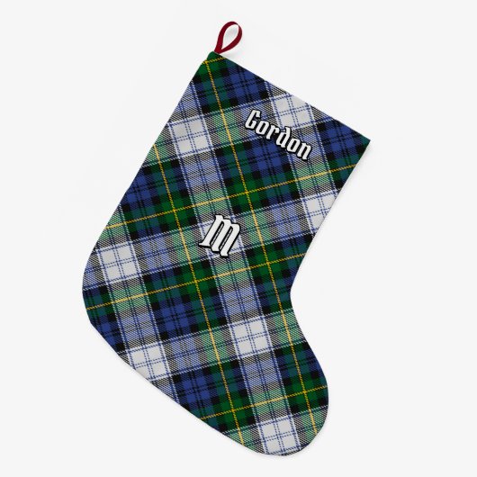 Clan Gordon Dress Tartankerst stoppen Grote Kerstsok (Voorkant (Hangend))