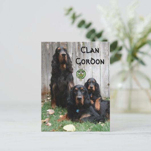 Clan Gordon, Gordon Setter Generations Briefkaart (Staand voorkant)