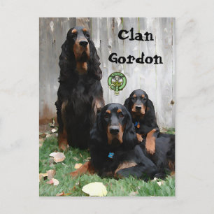 Clan Gordon, Gordon Setter Schilderij Prentbriefka Briefkaart