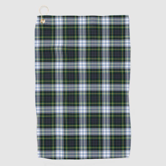 Clan Gordon Plaid Tartan Green White Check Golfhanddoek (Voorkant)