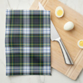 Clan Gordon Plaid Tartan Green White Check Theedoek (Quarter Fold)