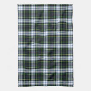 Clan Gordon Plaid Tartan Green White Check Theedoek