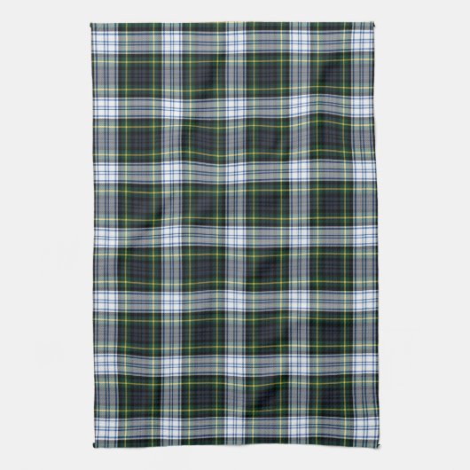 Clan Gordon Plaid Tartan Green White Check Theedoek (Verticaal)