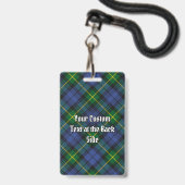 Clan Gordon Tartan Badge (Achterkant met koord)