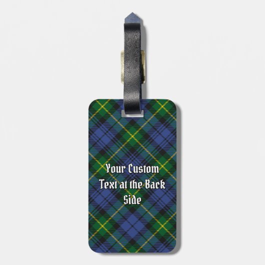 Clan Gordon Tartan Bagagelabel (Achterkant verticaal)