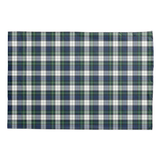 Clan Gordon Tartan Blauw en Wit Schots Plaid Kussensloop (Achterkant)