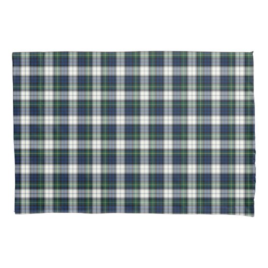 Clan Gordon Tartan Blauw en Wit Schots Plaid Kussensloop (Voorkant)