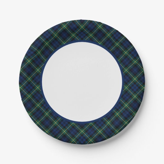 Clan Gordon Tartan Border Papieren Bordje (Voorkant)