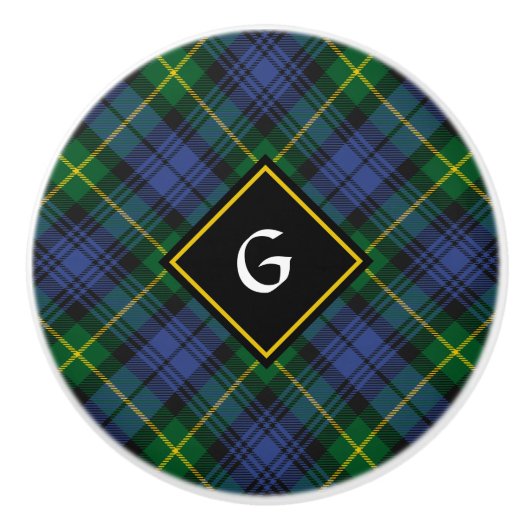 Clan Gordon Tartan Ceramic Knob Keramische Knop (Voorkant)
