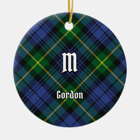 Clan Gordon Tartan Ceramic Ornament (Voorkant)