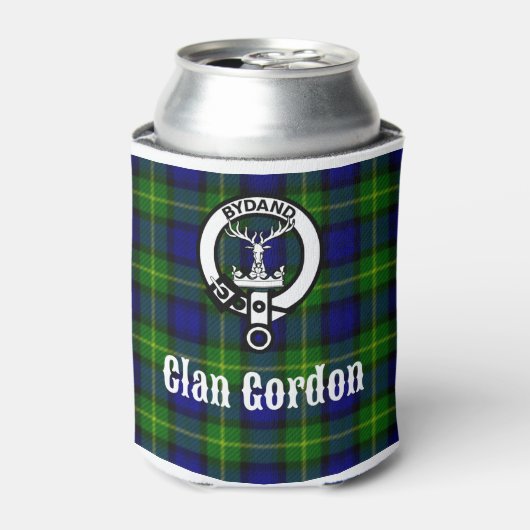 Clan Gordon Tartan Crest Blikjeskoeler (Blikje Voorkant)