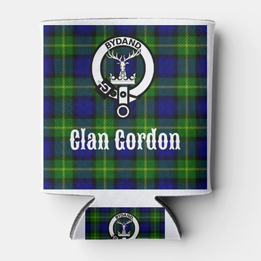 Clan Gordon Tartan Crest Blikjeskoeler (Voorkant)