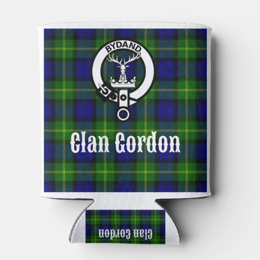 Clan Gordon Tartan Crest Blikjeskoeler (Achterkant)