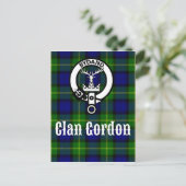 Clan Gordon Tartan Crest Briefkaart (Staand voorkant)