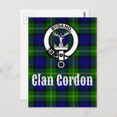 Clan Gordon Tartan Crest Briefkaart (Voorkant / Achterkant)