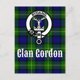 Clan Gordon Tartan Crest Briefkaart
